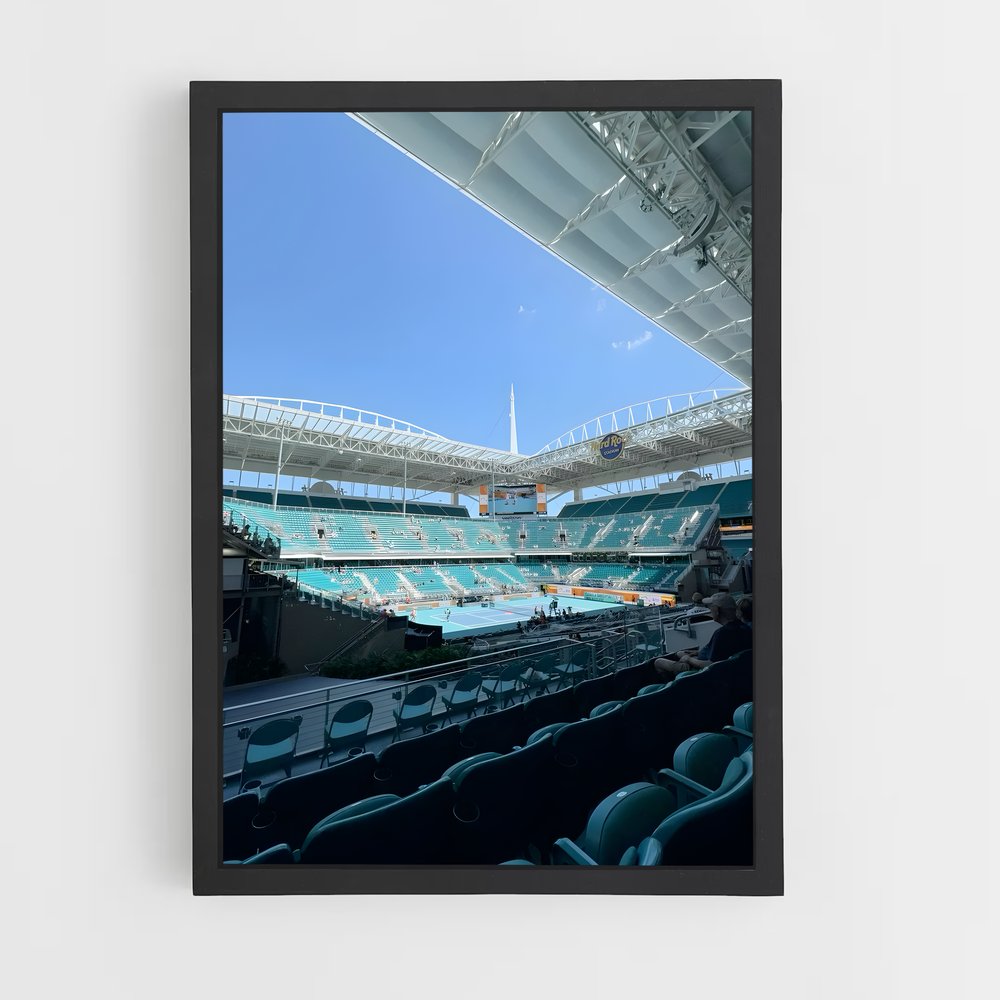 Poster Silence à Miami – affiche Tennis (vue 2)